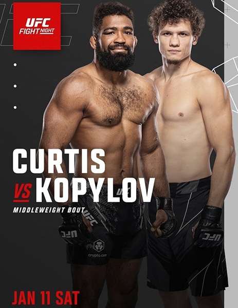 Бой Копылов - Кертис на турнире UFC Fight Night 249 намечен на январь